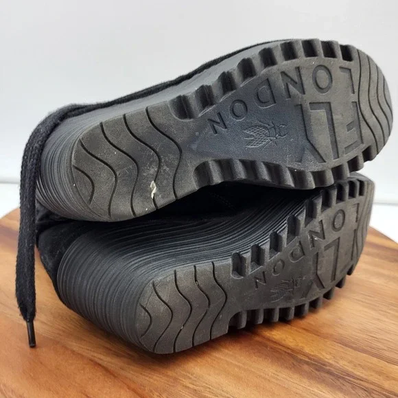 Fly London Ankle Boot Womens 7.5 / 8 Yama Black Suede Wedge Lace-up Back Booties - Picture 15 of 16